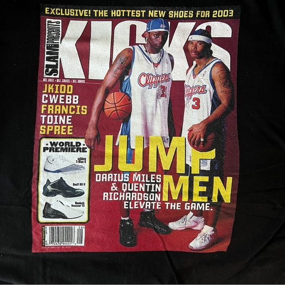 Darius Miles & Quentin Richardson T-Shirt with Slam Magazine Print NBA 2003 - Picture 5 of 6